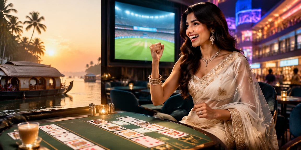 Andar Bahar game night in Kerala backwaters with traditional style